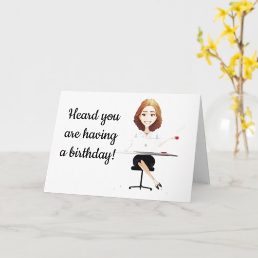 ***お気に入りのお嬢さん祝の誕生日*** カード (黄色い花)