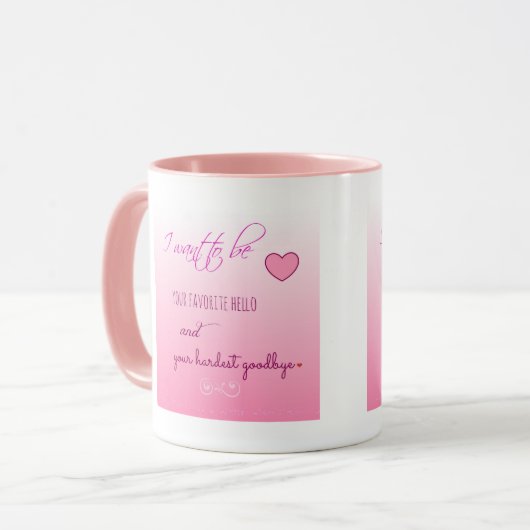 "お気に入りのこんにちは"バレンタインデーのマグカップ マグカップ (正面左)