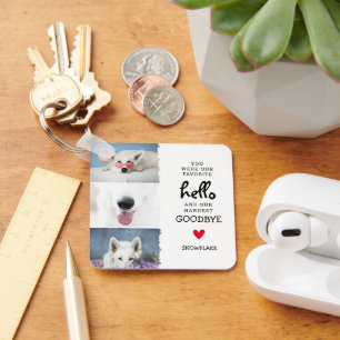 お気に入りのこんにちは、最も辛い別れペット損失犬 キーホルダー