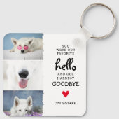 お気に入りのこんにちは、最も辛い別れペット損失犬 キーホルダー (裏面)