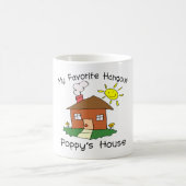 お気に入りのなたまり場のケシの家 コーヒーマグカップ (中央)