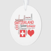お気に入りのなスイスの事- I愛スイス連邦共和国 オーナメント (正面)