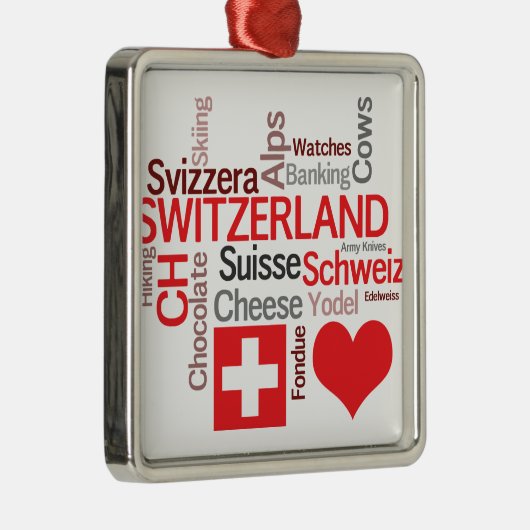 お気に入りのなスイスの事- I愛スイス連邦共和国 メタルオーナメント (右)