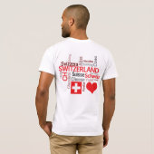 お気に入りのなスイスの事- I愛スイス連邦共和国 Tシャツ (裏面フル)