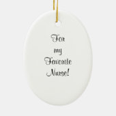 お気に入りのなナース セラミックオーナメント (裏面)