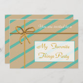 お気に入りのな事のパーティの招待状 招待状 (正面/裏面)