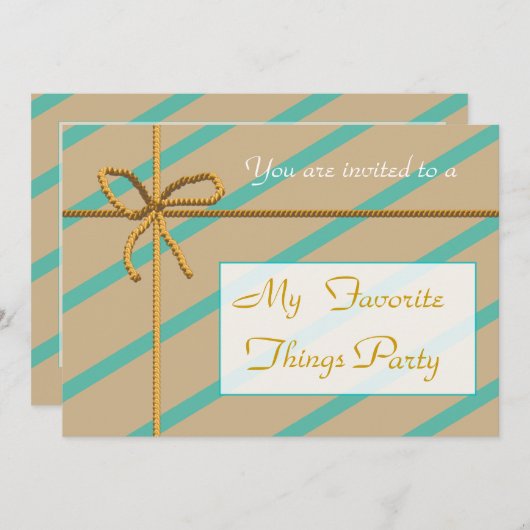 お気に入りのな事のパーティの招待状 招待状 (正面/裏面)