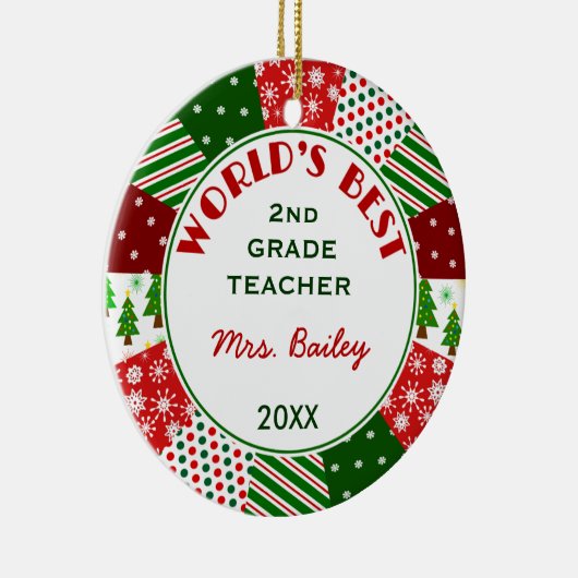 お気に入りのな先生のクリスマスのギフトのため セラミックオーナメント (右)