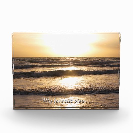 お気に入りのな眺めのカスタムな写真および文字 フォトブロック (正面)