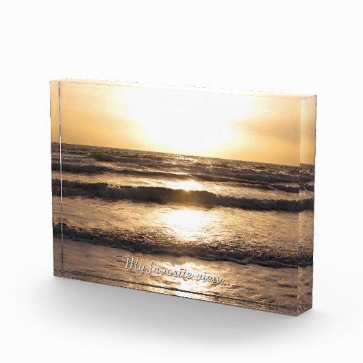 お気に入りのな眺めのカスタムな写真および文字 フォトブロック (右)