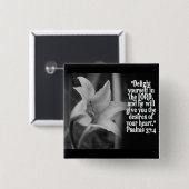 お気に入りのな聖書の聖なる書物、経典の賛美歌の37:4 缶バッジ (正面&裏面)