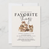 お気に入りのものを交換するホリデーパーティー 招待状 (正面)