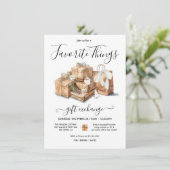 お気に入りのものクリスマスホリデーギフト交換 招待状 (スタンド正面)