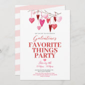 お気に入りのものバレンタイン・ガレンティーンズ・パーティー 招待状 (正面/裏面)