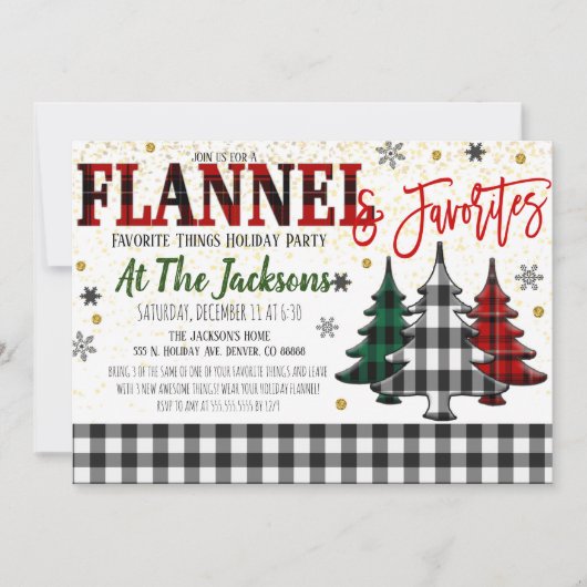 お気に入りのものパーティー招待状 招待状 (正面)