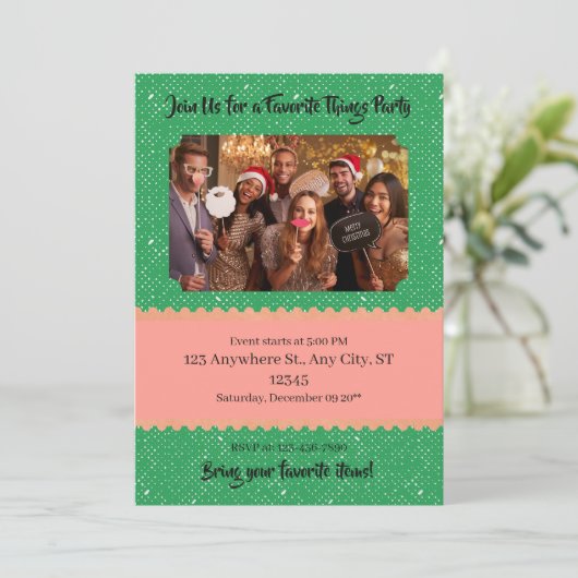 お気に入りのものパーティー カスタム 招待状 (スタンド正面)