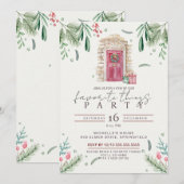 お気に入りのものパーティー ドア リース 招待状 (正面/裏面)