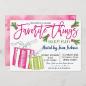 お気に入りのもの クリスマスパーティー招待状 招待状 (正面/裏面)