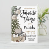 お気に入りのもの ホリデーパーティー招待状 招待状 (スタンド正面)