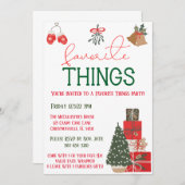 お気に入りのもの ホリデーパーティー 現代の招待状 招待状 (正面/裏面)