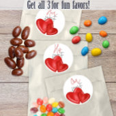 お気に入りのウェディングシャワーのギフト、彼女の、彼の、または私たちの、バレンタインの特別な贈り物 ラウンドシール