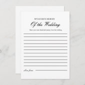 お気に入りのウェディングシャワーの記憶 招待状 (正面/裏面)