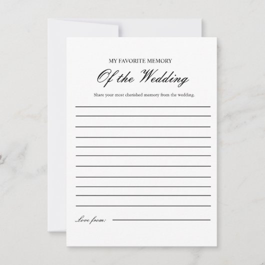 お気に入りのウェディングシャワーの記憶 招待状 (正面)