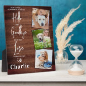 お気に入りのオリジナルペット犬メモリアル フォトプラーク (側面)