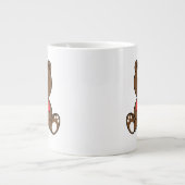 お気に入りのカスタマイズ可能なかわいいブラウンベアハート ジャンボコーヒーマグカップ (正面)