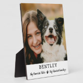 お気に入りのカスタム写真ペット犬メモリアル フォトプラーク (側面)