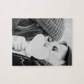 お気に入りのカップル写真の記念日 結婚式 ジグソーパズル (横)