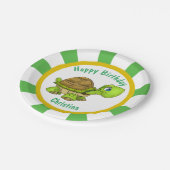 お気に入りのカメの誕生パーティー ペーパープレート (アングル)