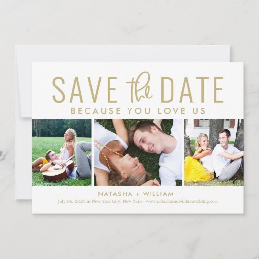 お気に入りのカラーが選べる 編集可能な「Save The Date」カード シーズンカード (正面)