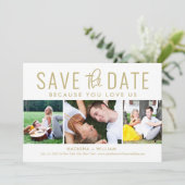 お気に入りのカラーが選べる 編集可能な「Save The Date」カード シーズンカード (スタンド正面)