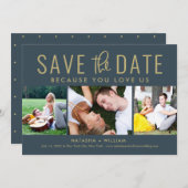 お気に入りのカラーが選べる 編集可能な「Save The Date」カード シーズンカード (正面/裏面)