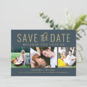 お気に入りのカラーが選べる 編集可能な「Save The Date」カード シーズンカード (スタンド正面)