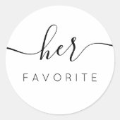 お気に入りのカリグラフィーギフト クラシックラウンド ラウンドシール (正面)