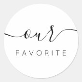 お気に入りのカリグラフィーギフト クラシックラウンド ラウンドシール (正面)