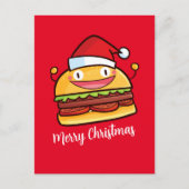 お気に入りのクリスマスハンバーガー葉書をパーソナライズ ポストカード (正面)