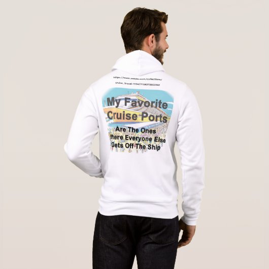 お気に入りのクルーズ寄港地 HOODIE SWEAT SHIRT パーカ (裏面フル)
