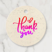 お気に入りのグラデーション文字メッセージに感謝 フェイバータグ (正面)