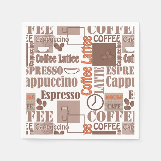 お気に入りのコーヒー スタンダードカクテルナプキン (正面)