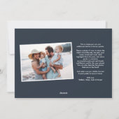 お気に入りのシーン クリスマス写真コラージュ ネイビー シーズンカード (裏面)