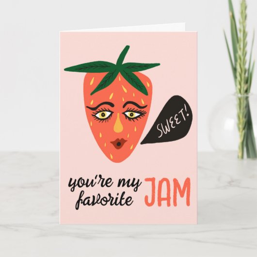 お気に入りのジャム ワンポイント・スイート・イチゴ・キュート カード (正面)