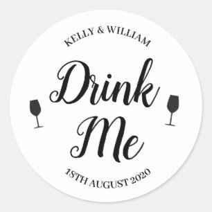 お気に入りのステッカーを飲む ラウンドシール
