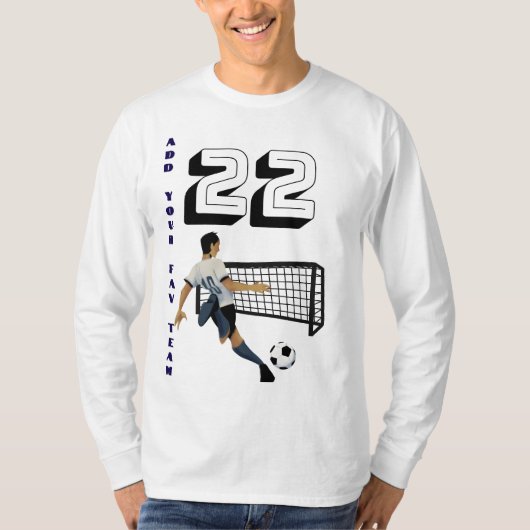お気に入りのチーム名を入力 フットボール/サッカー Tシャツ (正面)