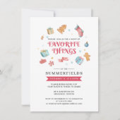 お気に入りのツクリスマスホリデーズファミリーパーティー 招待状 (正面)