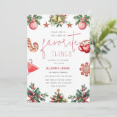 お気に入りのツフレンドホリデーパーティー招待状 招待状 (スタンド正面)