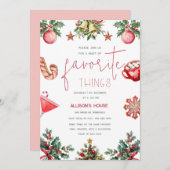 お気に入りのツフレンドホリデーパーティー招待状 招待状 (正面/裏面)