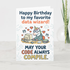 お気に入りのデータウィザードへ誕生日おめでとう カード